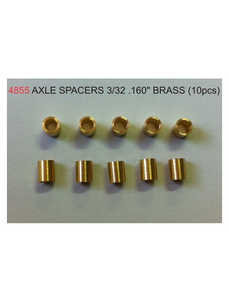 NSR - Axle Spacers 3/32 .160"/4mm Brass (10pcs)