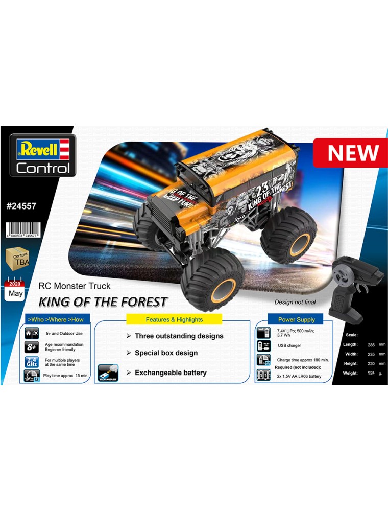 REVELL - 1/16 RC Monster Truck King of the Forest