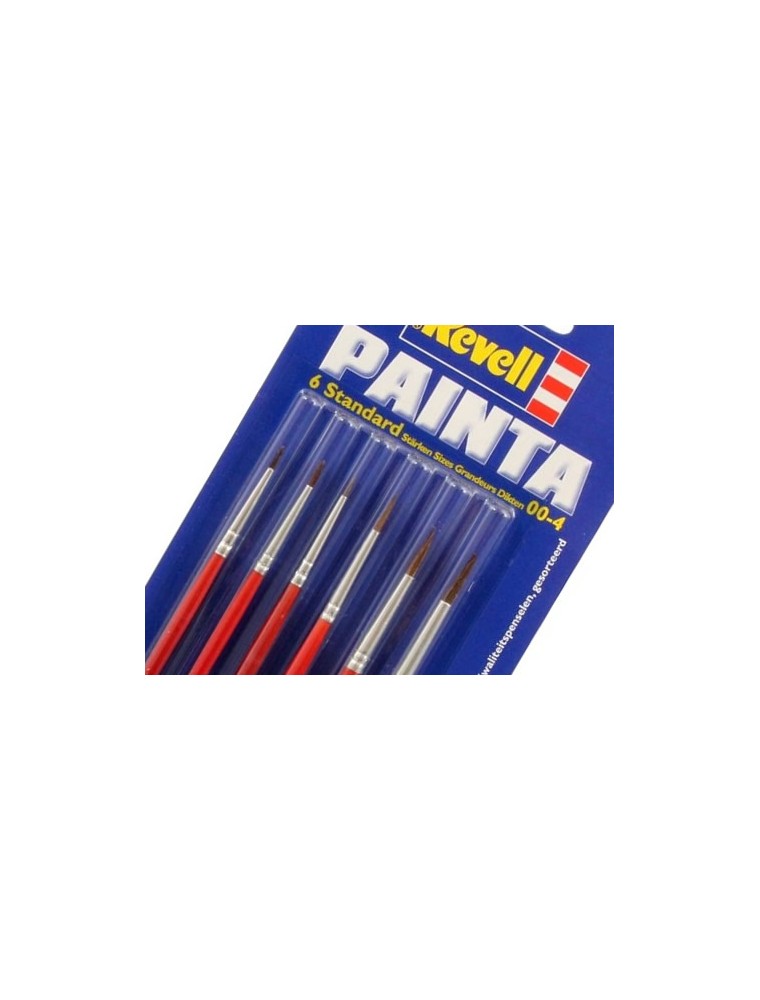 REVELL - Painta Standard Brushes Set [00, 0, 1, 2, 3, 4]