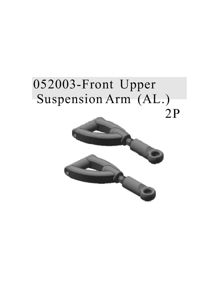 RADIOKONTROL - RK Front Upper Suspension Arm aluminum (2 pc)