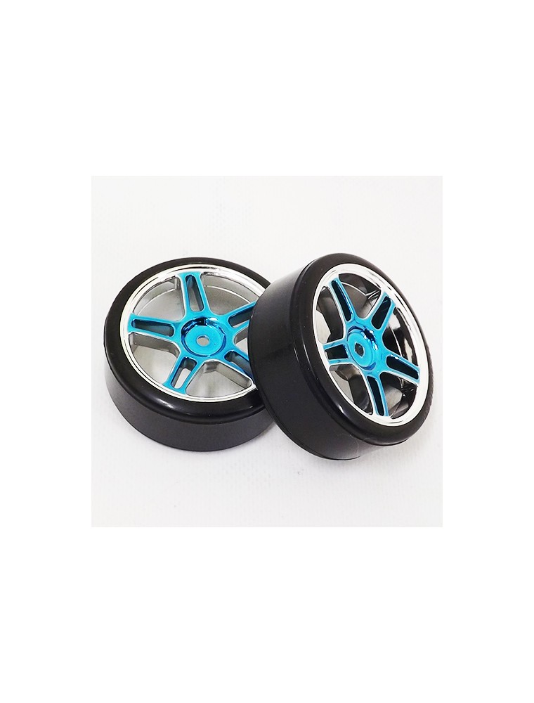 RADIOKONTROL - RK Sealed wheel complete chome plated (blue)