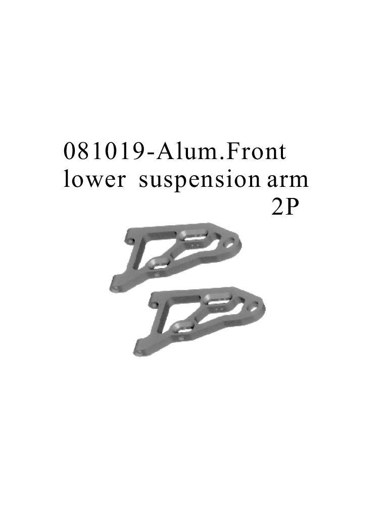 RADIOKONTROL - RK Aluminium front lower suspension arm (2 pc)