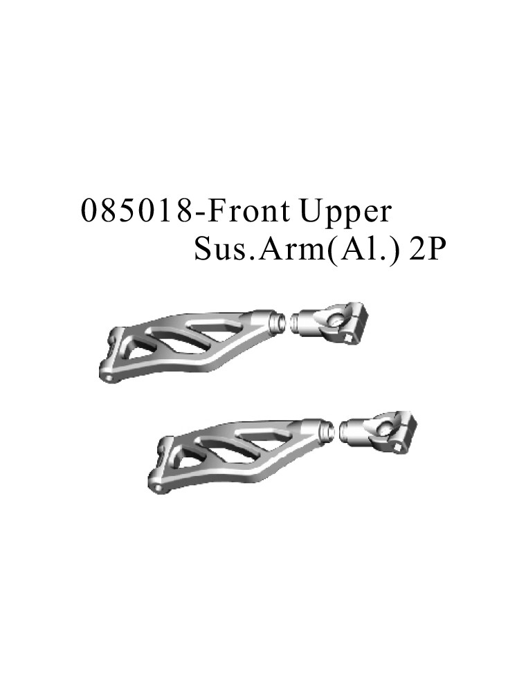 RADIOKONTROL - RK Front upper susp. arms aluminium (2 pc)