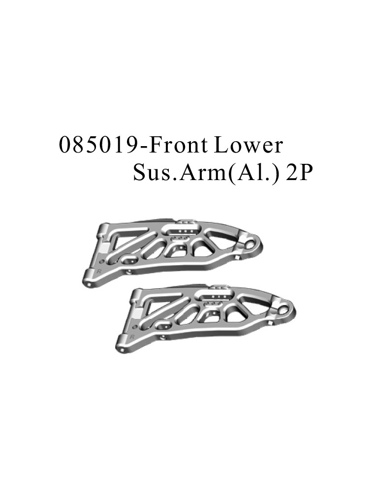 RADIOKONTROL - RK Front lower susp. arms aluminium (2 pc)