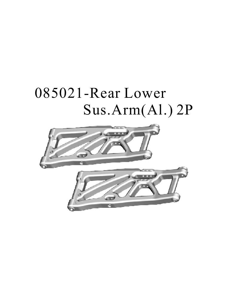 RADIOKONTROL - RK Rear lower susp. arms aluminium (2 pc)