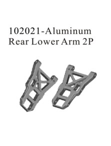 RADIOKONTROL - RKO ALUMINIUM REAR LOWER SUS. ARM 2PZ (CODICE ALTERNATIVO: 102221)