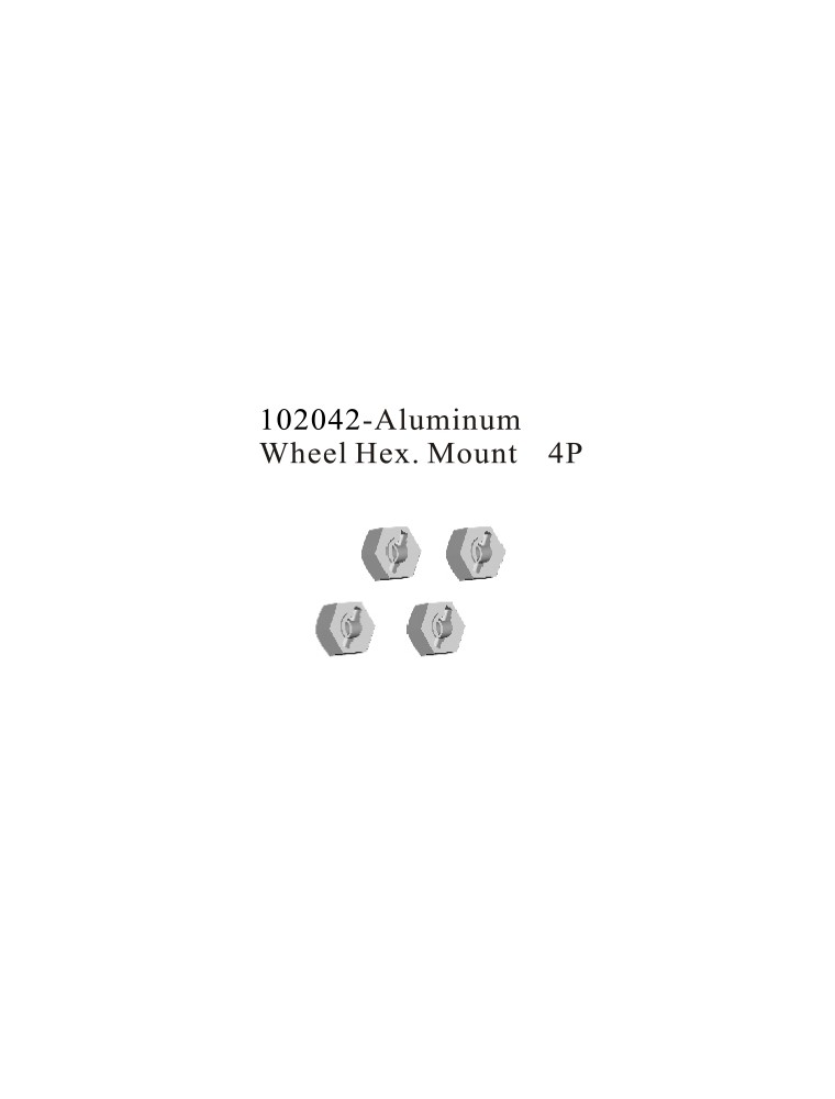 RADIOKONTROL - Aluminum Wheel Hexagon Mount (CODICE ALTERNATIVO: 02134)