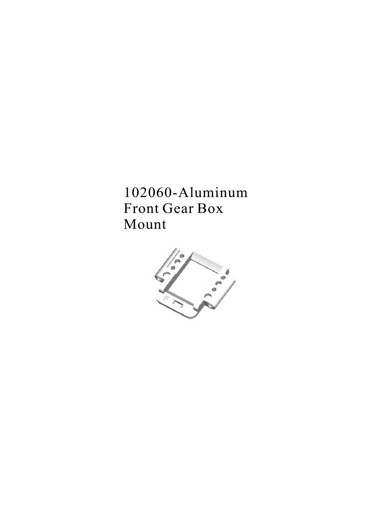 RADIOKONTROL - RK Aluminum Front Gear Box Mount