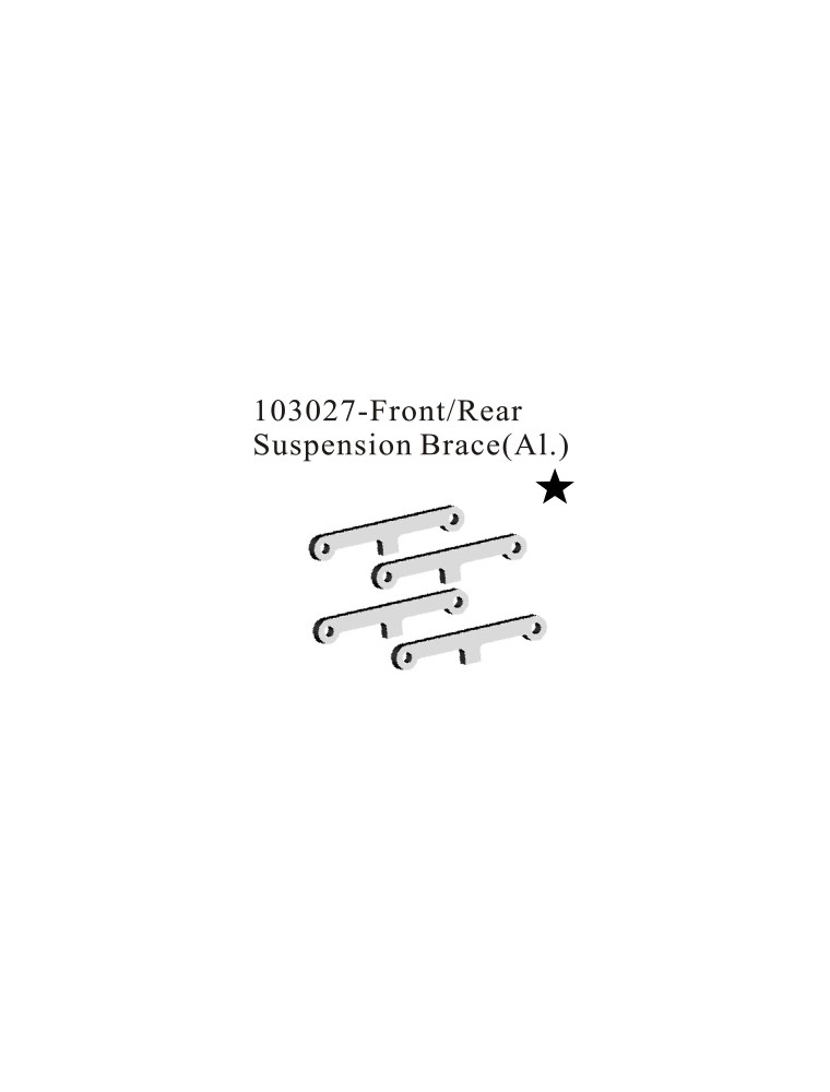 RADIOKONTROL - RK Front/Rear Suspension Brace aluminum