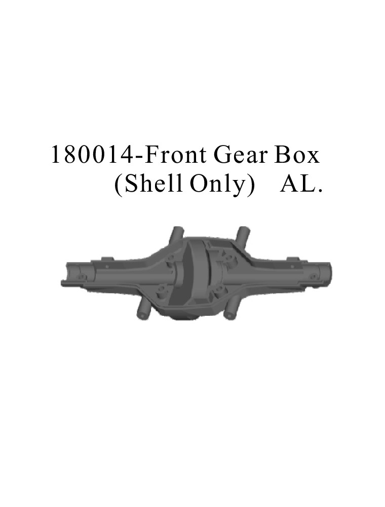 RADIOKONTROL - RK Front Gear Box Orange (Shell Only) (Al.)