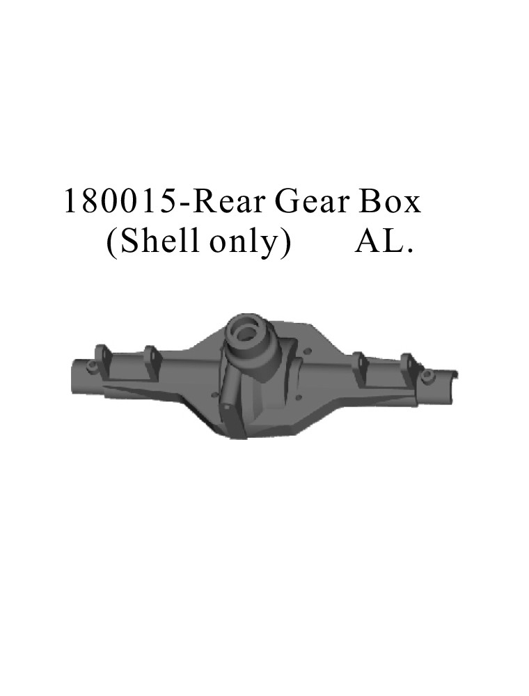 RADIOKONTROL - RK Rear Gear Box Orange (Shell Only)(Al.)