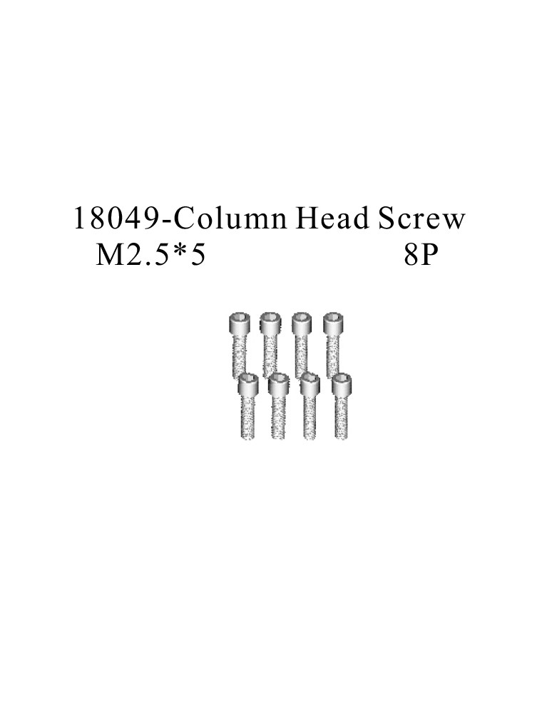 RADIOKONTROL - RK Column Head Screw M2.5*5 (8 pc)