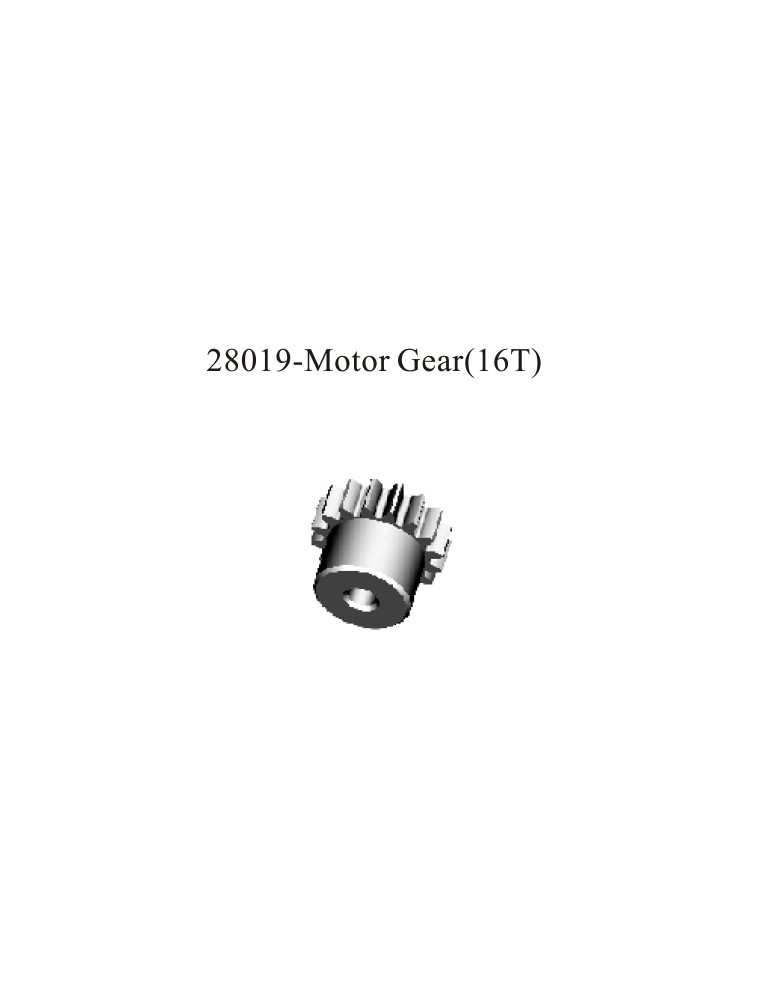 RADIOKONTROL - RK Motor Gear (16 T)