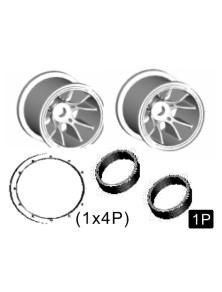 RADIOKONTROL - RKO WHEEL RIMS COMPLETE 2PCS