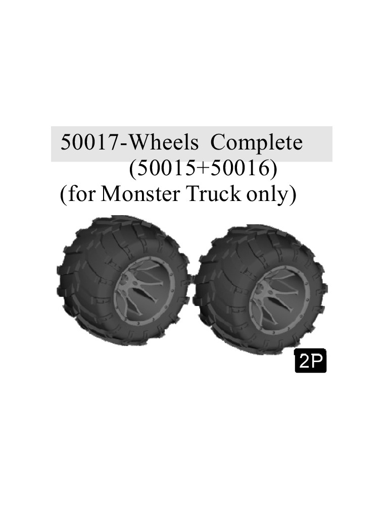 RADIOKONTROL - RK Wheels complete (50015+50016) 2 pc