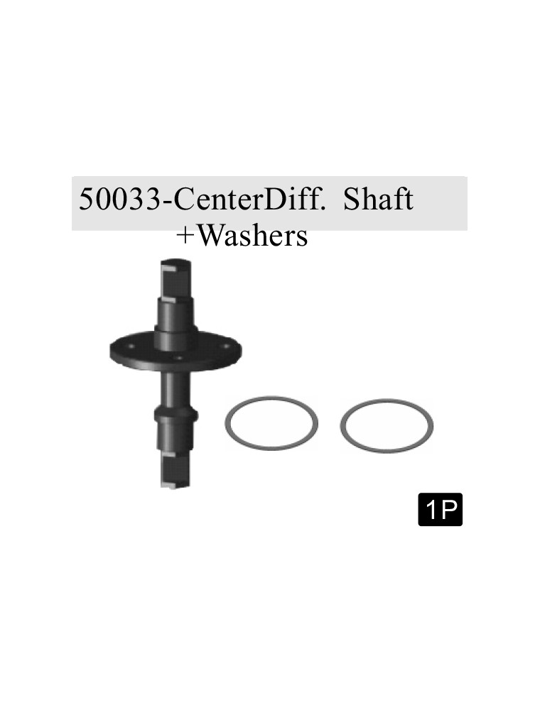 RADIOKONTROL - RK Center diff. shaft+washers