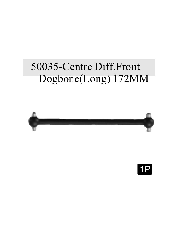 RADIOKONTROL - RK Centre diff. front dogbone long 170 mm