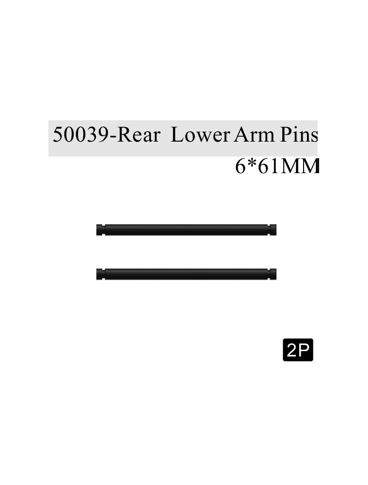 RADIOKONTROL - RK Rear lower arm pins 6*61mm