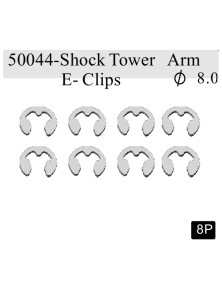 RADIOKONTROL - RK Shock tower arm e-clips 8.0