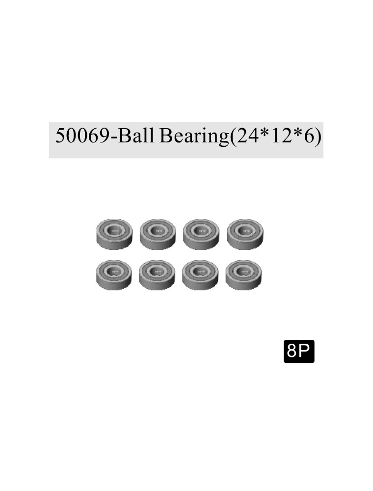 RADIOKONTROL - RK Ball bearings (24*12*6) 8 pc