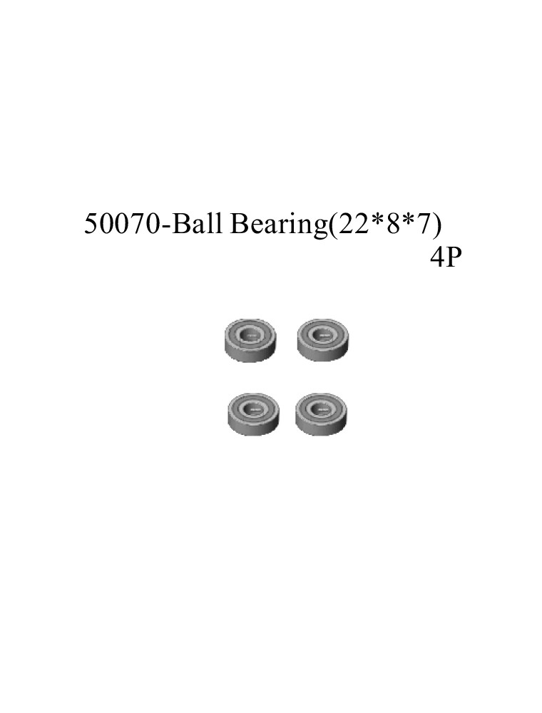 RADIOKONTROL - RK Ball bearings (22*8*7) 4 pc