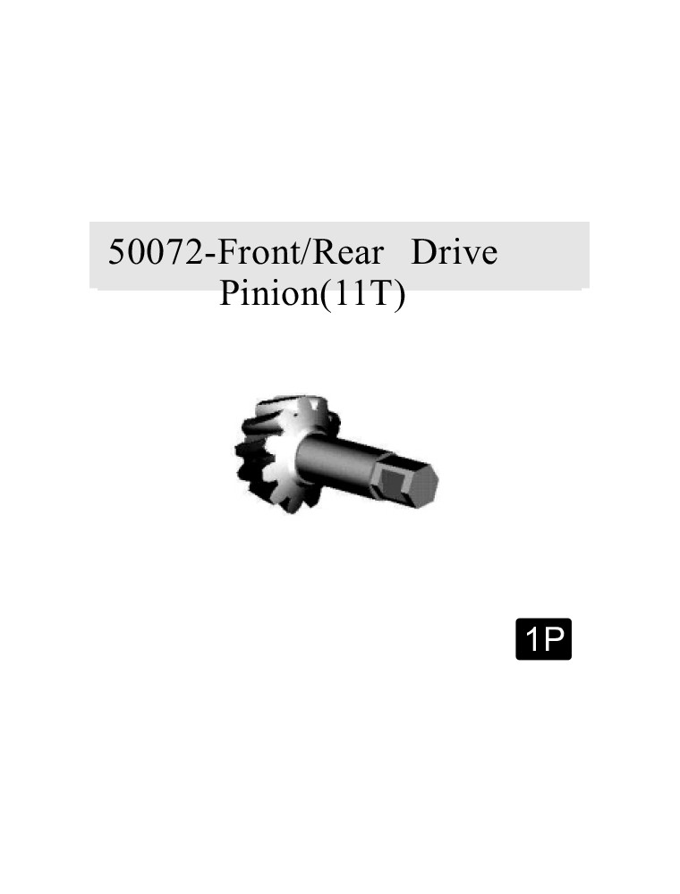 RADIOKONTROL - RK Front/rear drive pinion (11T)