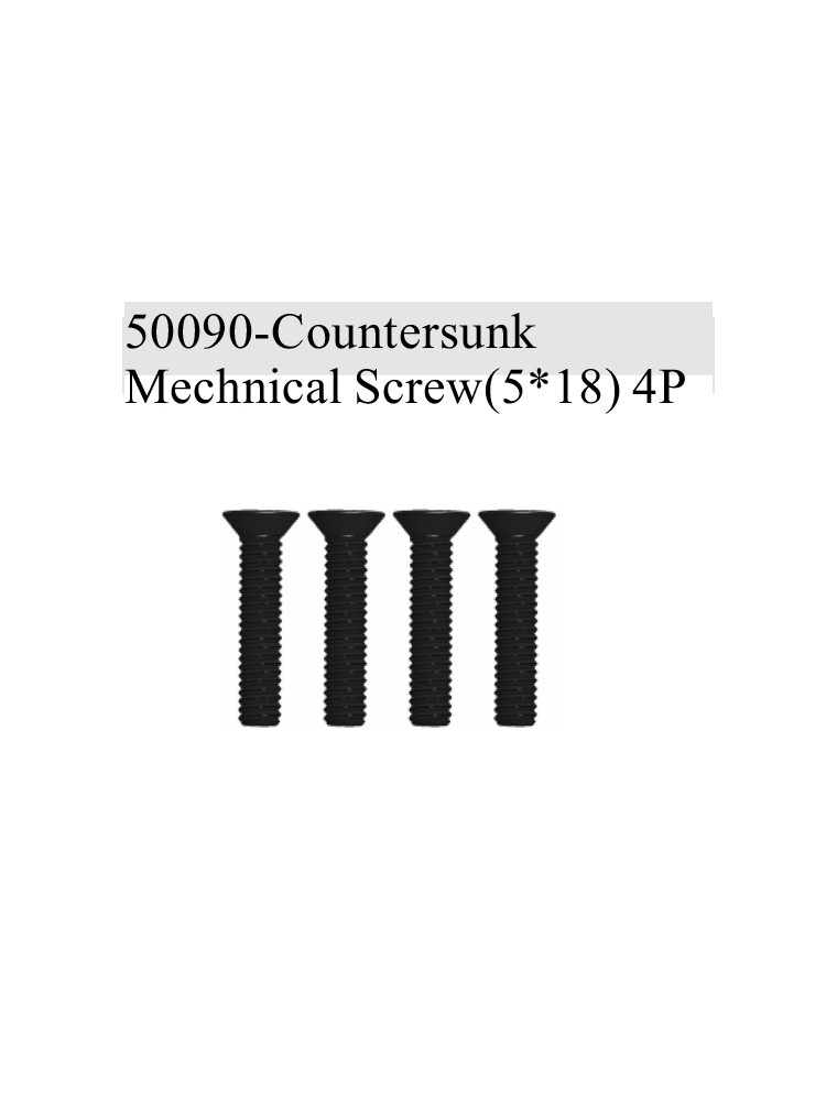 RADIOKONTROL - RK Countersunk mechnical screw (5*18) 4 pc