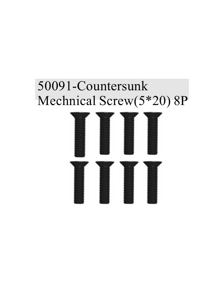 RADIOKONTROL - RK Countersunk mechnical screw (5*20) 8 pc