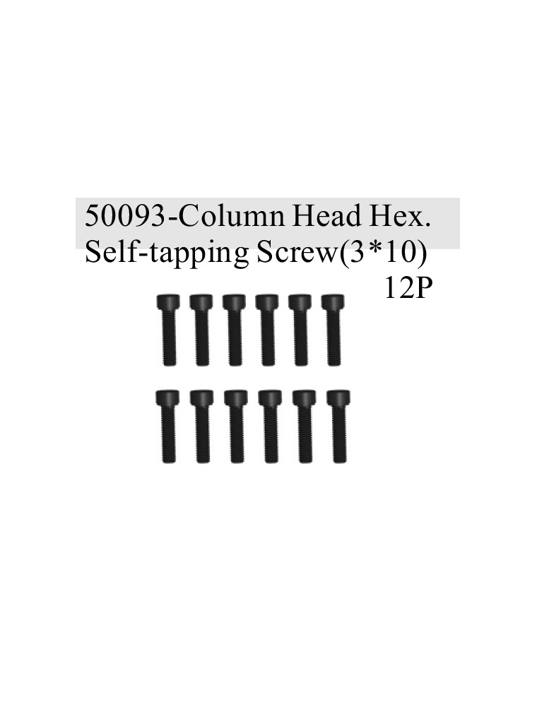 RADIOKONTROL - RK Column head hex. self-tapping screw (3*10) 12pc