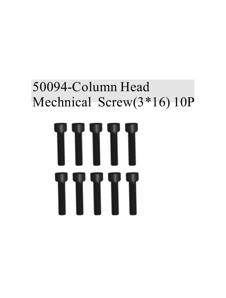 RADIOKONTROL - RK Column head mechnical screw (3*16) 10 pc