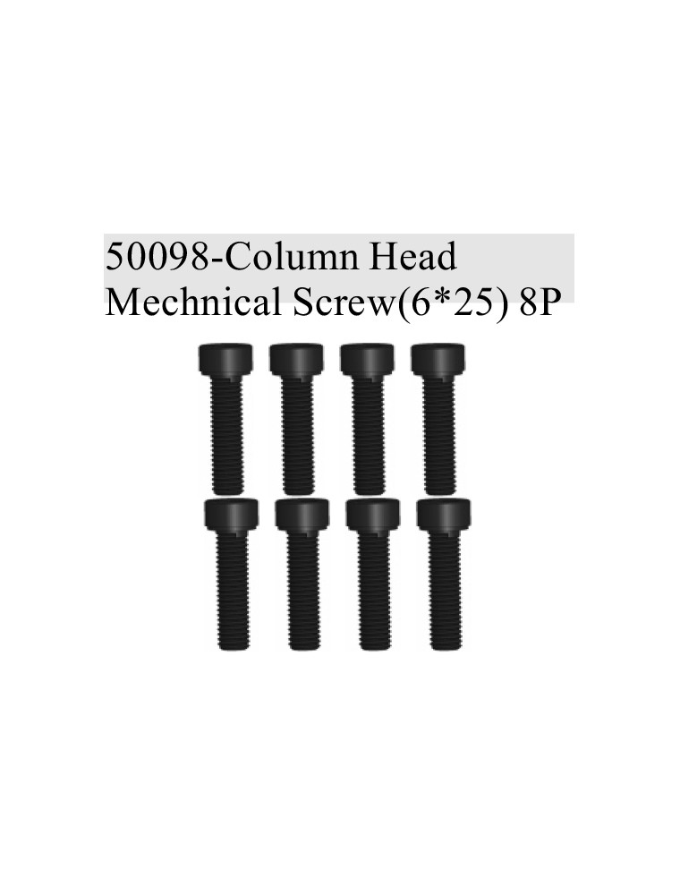 RADIOKONTROL - RK Column head mechnical screw (6*25) 8 pc