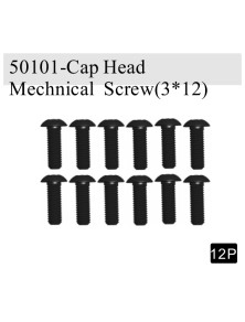 RADIOKONTROL - RK Cap head mechnical screw (3*12) 12 pc