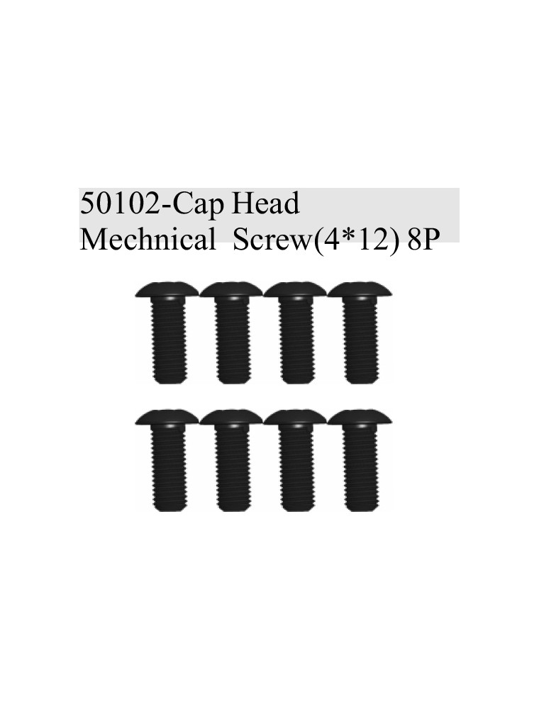 RADIOKONTROL - RK Cap head mechnical screw (4*12) 8 pc