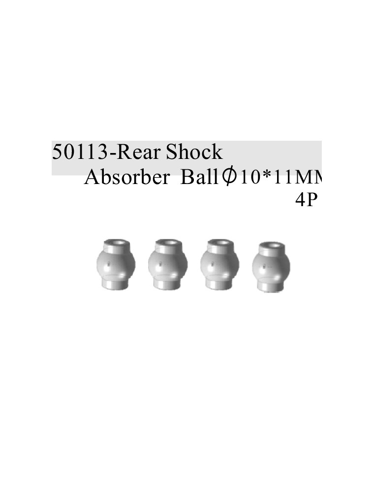 RADIOKONTROL - RK Rear susp. arm ball 11mm (4 pc)