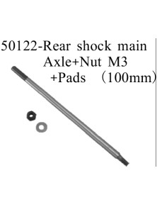 RADIOKONTROL - RKO FRONT SHOCK MAIN AXLE + NUT M3 + PADS (100MM)