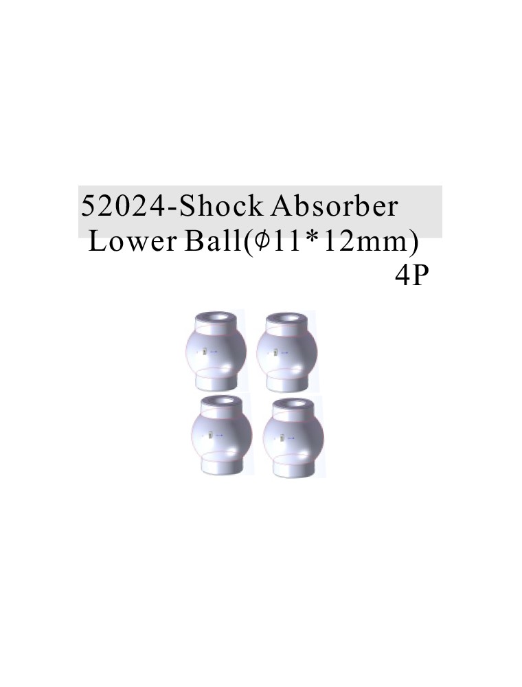 RADIOKONTROL - RK Shock Absorber Lower Ball (4 p.)