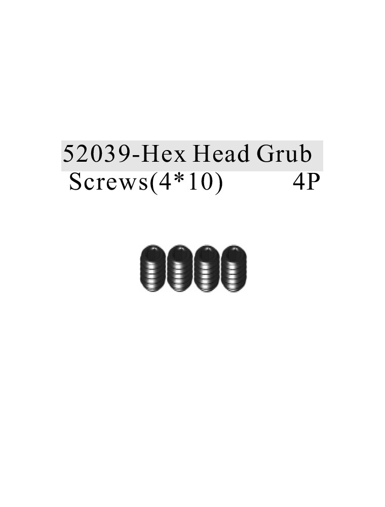 RADIOKONTROL - RK Hex Head Gruc Screw (4 p.)