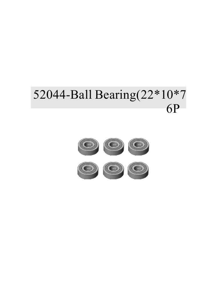 RADIOKONTROL - RK Ball Bearing (22*10*7) 6 pc