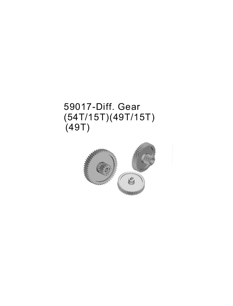 RADIOKONTROL - Diff. Gear (54T/15T) (49T/15T) (49T)