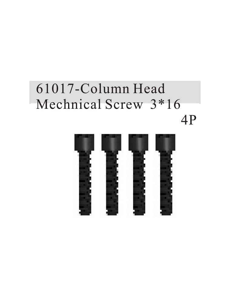 RADIOKONTROL - RK Column head mechnical screw 3*16 (4 pc)