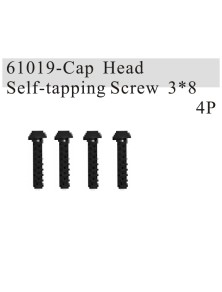 RADIOKONTROL - RK Cap head self-tapping screw 3*8 (4 pc)