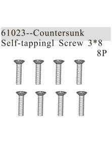 RADIOKONTROL - RK Countersunk self-tapping screw 3*8 (8 pc)