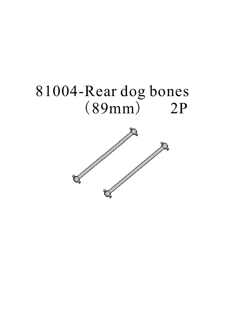 RADIOKONTROL - RK Rear Dogbones (2 P.) 89mm