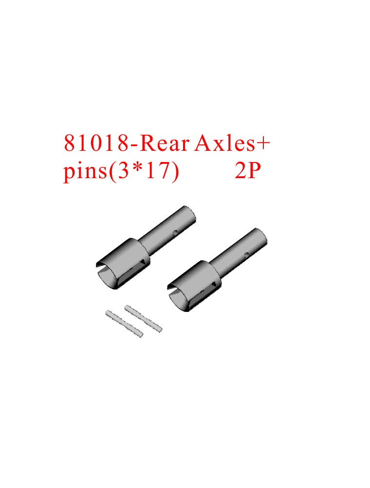 RADIOKONTROL - RK Rear axles (2 pc)