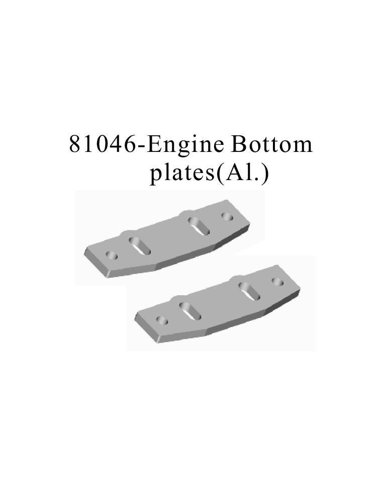 RADIOKONTROL - RK Engine bottom plates aluminium