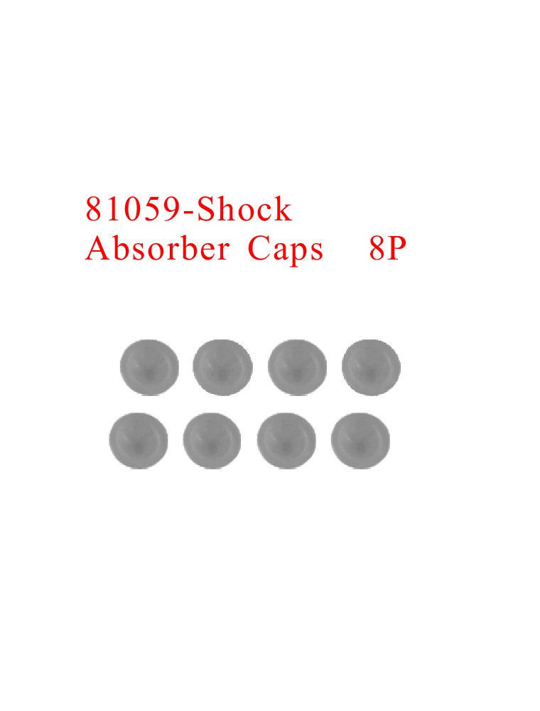 RADIOKONTROL - RK Shock absorber caps (8 pc)