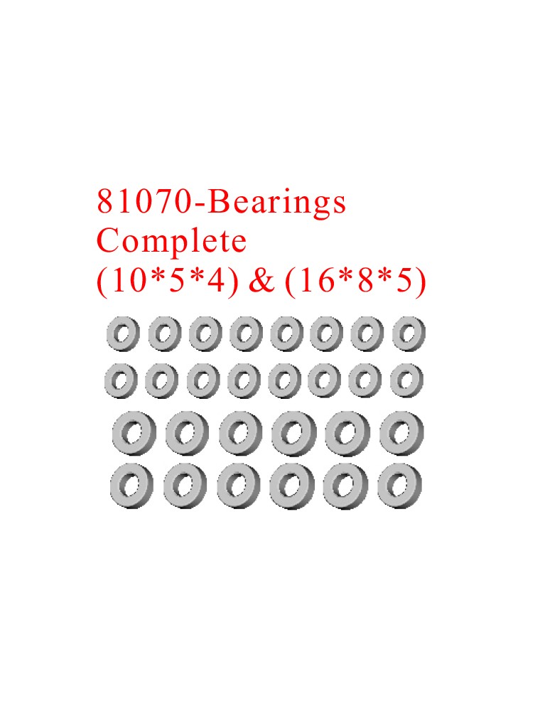 RADIOKONTROL - RK Bearings complete (10*5*4) and (16*8*5)