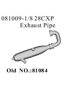 RADIOKONTROL - RKO 1/828CXP SH EXHAUST PIPE