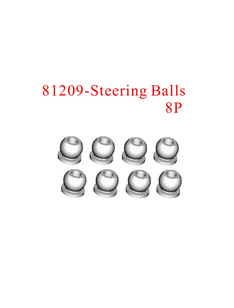 RADIOKONTROL - RK Steering balls (8 pc)