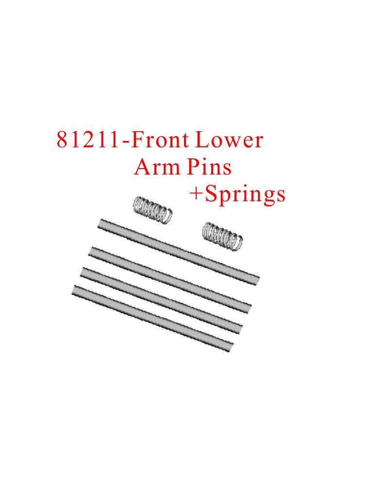 RADIOKONTROL - RKO FRONT LOWER ARM PINGS + SPRINGS